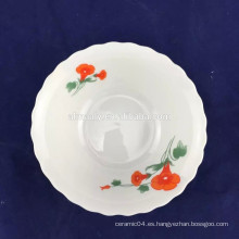 cuenco de fideos de porcelana blanca hecha en china